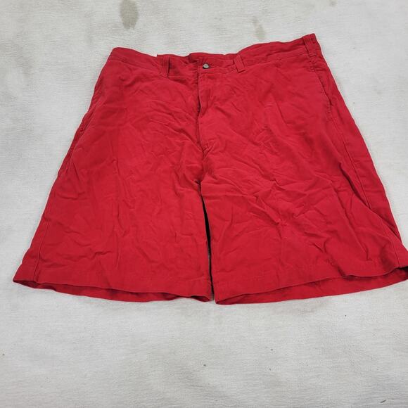 Vintage Savane Shorts Mens Sz 40 Red 100% Cotton Workwear Chino Summer Spring - Picture 8 of 14